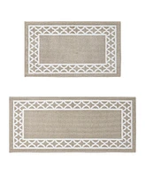 Nautica Collin Trellis Border Tufted 2-Pc. Runner Rug Set