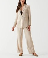 Ella Rafaella Petite Single Breasted Long Sleeve Blazer with Shine