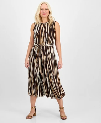 Sandra Darren Women's Sleeveless Tie-Waist Midi Dress
