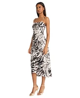 Donna Morgan Women's Sleeveless Square-Neck Midi Dress