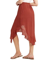 Bcx Juniors' Asymmetrical-Hem Gauzy Skirt