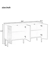 Curved Door Sideboard - Elegant Storage for Living Spaces