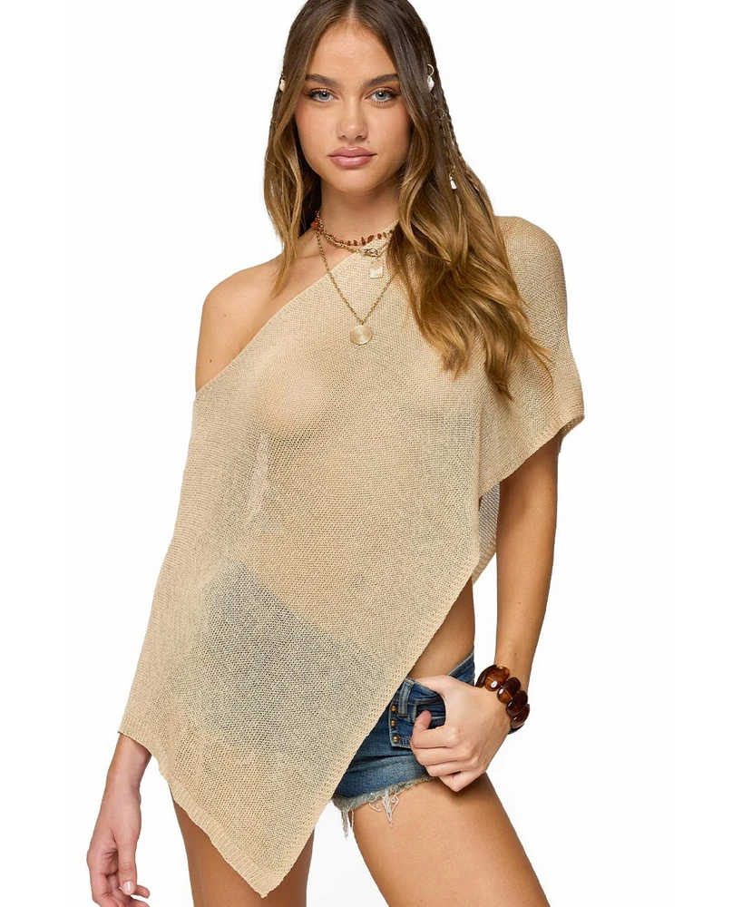 Edikted Women's Azalia Asymmetric Knit Top