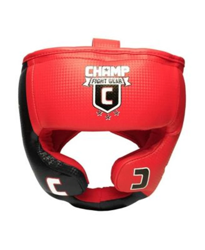 The Champ Boxing Headgear Lightweight Durable Adjustable Sparring Gear For Training Kickboxing Mma Muay Thai Red Black X Large