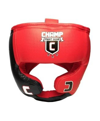 The Champ Boxing Headgear Lightweight Durable Adjustable Sparring Gear For Training Kickboxing Mma Muay Thai Red Black X Large