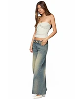 Edikted Women's Washed Low Rise Baggy Jeans