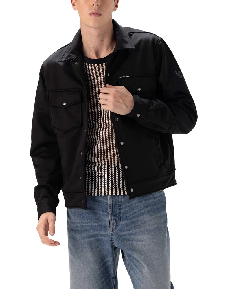 Members Only Men's Soft Shell Shirt Jacket
