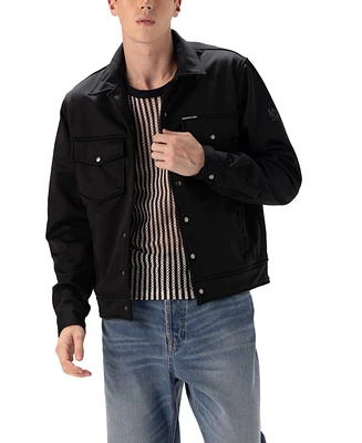 Members Only Men's Soft Shell Shirt Jacket