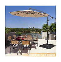 4 Pieces 13L Cantilever Offset Patio Umbrella Base with Easy-Fill Spouts