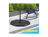 4-Piece Fillable Umbrella Base Stand for Garden Yard Poolside