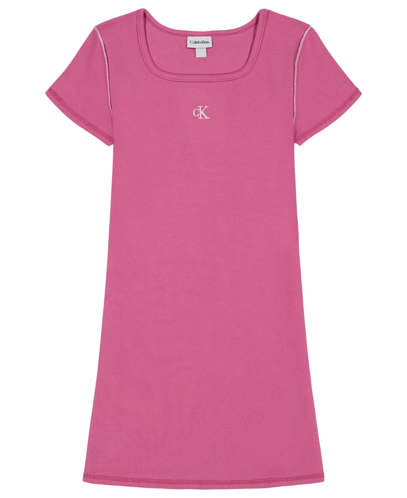 Clavin Klein Big Girls Exposed Seam Dress