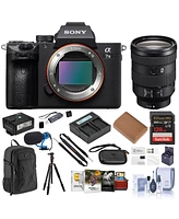 Sony Alpha a7 Iii Mirrorless Camera with Fe 24-105mm f/4 G Oss Lens, Black, Bundle with 128GB Memory Card, Backpack, Tripod/Monopod, Extra Battery, Ch