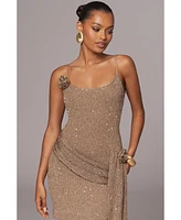 Jluxlabel Women's Golden Dusk Sequin Dress