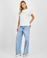 Guess Women's Ingrid Rhinestone Logo T-Shirt