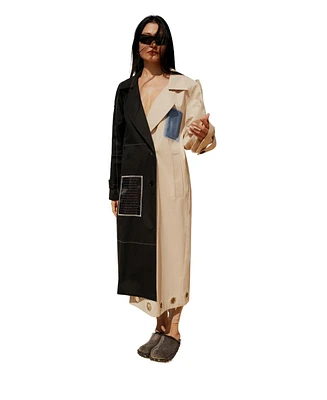 Pcfg Women's Free Heaven Multicolor Trenchcoat