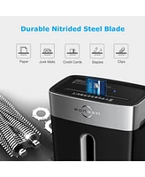 Bonsen Paper Shredder for Home Office, 10-Sheet Cross-Cut Shredder, P-4 High Security Level, Quiet Credit Card Shredder with Jam Proof System, 4 Gallo
