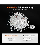 Bonsaii Paper Shredder for Office, 110-Sheet Autofeed Heavy Duty Shredder for Home Office Use, 30 Minutes/Micro Cut/P-4 High Security Level/6 Gallon L