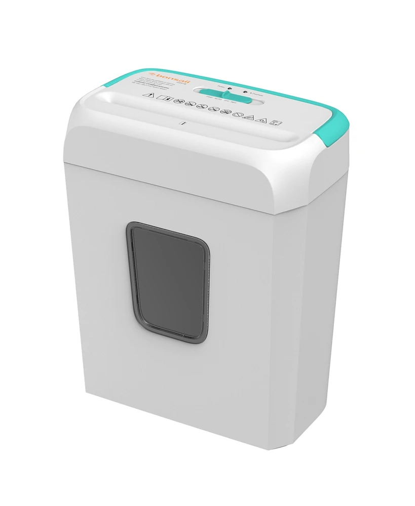 Bonsaii Secure Shredder, Home Office Shredder, high Security, 6-Sheet, Cross-Cut shredding for documents, Mail, Staples, Credit Cards, Equipped Conven
