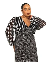 Fashion-szn Curve Plus Stylish Polka Dot Dress