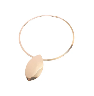 Sohi Metallic Oblong Necklace