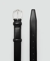 Mango Men's Buckle Leather Belt
