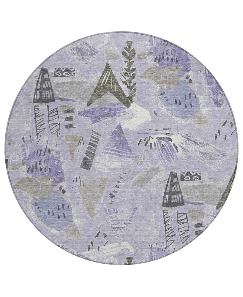 Addison Chantille Machine Washable ACN1577 8'x8' Round Area Rug