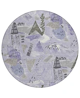 Addison Chantille Machine Washable ACN1577 8'x8' Round Area Rug