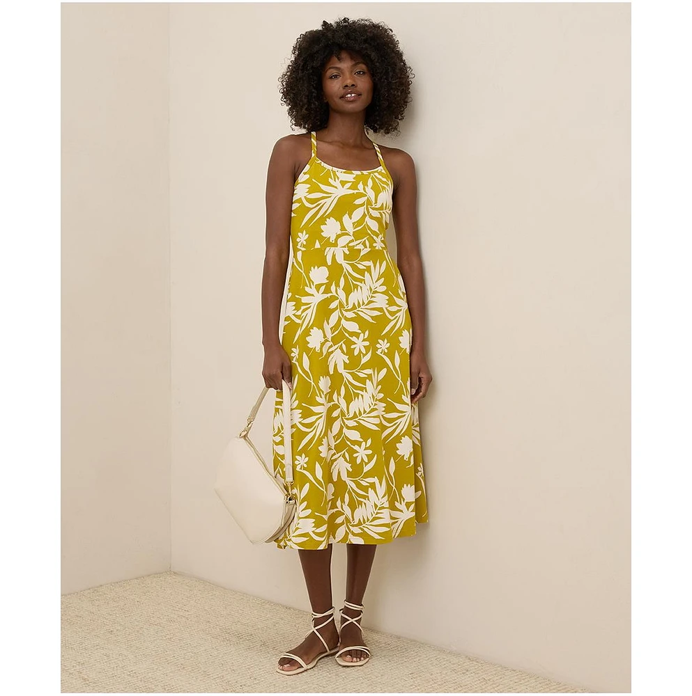 Pact Women's Organic Cotton Fit & Flare Midi Dress