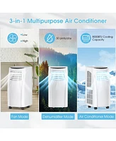 8000 Btu Air Conditioner Unit spaces up to 230 Sq.Ft with Remote Control Dehumidifier Function Window Wall Mount, 4 Caster Wheel, Sleep Mode and, Whit