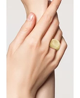 Rachel Zoe 14K Gold Plated Sterling Silver Satin Signet Ring