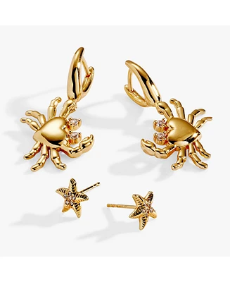 Alex and Ani Crab & Starfish Earring Set