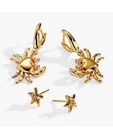 Alex and Ani Crab & Starfish Earring Set
