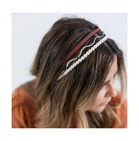 Headband Set - Red + Gold