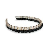 Thin Wavy Headband Set - Black + Clear