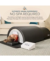 LifePro InfraDome Portable Far Infrared Sauna with Red Light Therapy, 1200W, Zero-emf, Adjustable Heat Zones & Tourmaline-Germanium Stones