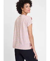 Olsen Women's Leaf Print T-Shirt