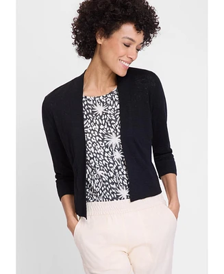 Olsen Women's Cropped Cardigan with Waist Tie