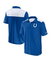 Fanatics Men's Royal/White Indianapolis Colts Color Block Polo Shirt