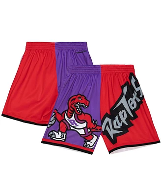 Mitchell & Ness Men's Purple Toronto Raptors Big Face 5.0 Fashion Shorts