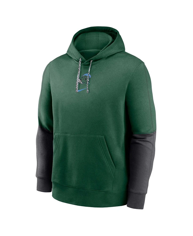 Nike Men's Green Tulane Wave 2024 Sideline Club Pullover Hoodie