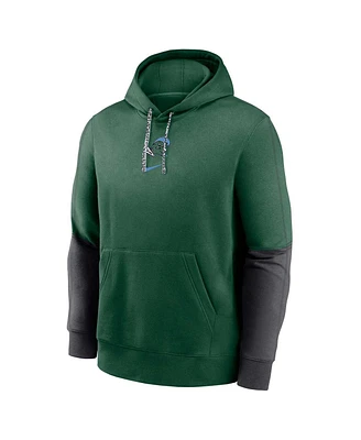 Nike Men's Green Tulane Wave 2024 Sideline Club Pullover Hoodie