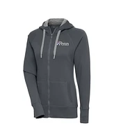 Antigua Women's Charcoal Pennsylvania Quakers Victory Full-Zip Hoodie