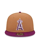 New Era Men's Brown/Purple Los Angeles Angels Color Pack Two-Tone 9FIFTY Snapback Hat
