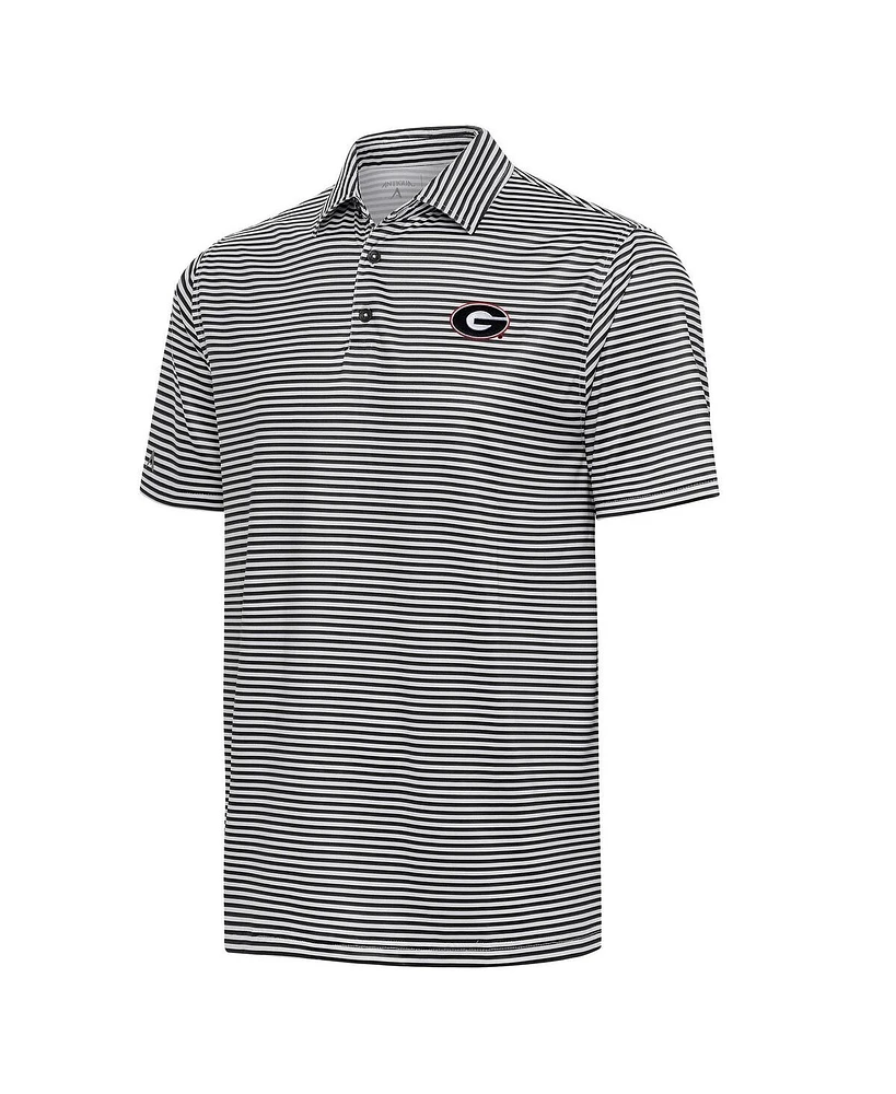Antigua Men's Black Georgia Bulldogs Skills Polo Shirt