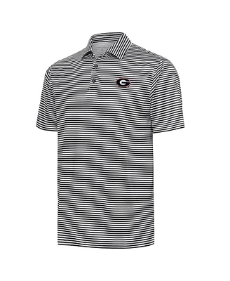 Antigua Men's Black Georgia Bulldogs Skills Polo Shirt