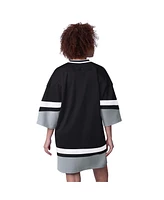 Starter Women's Black Las Vegas Raiders Slap Shot 3/4 Sleeve Sneaker Dress