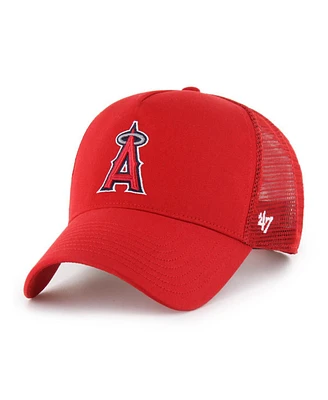 '47 Brand Men's Red Los Angeles Angels Ballpark Offside Adjustable Trucker Hat