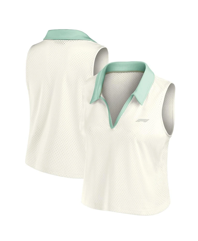 Formula 1 Women's White Studio Wellness V-Neck Tank Top