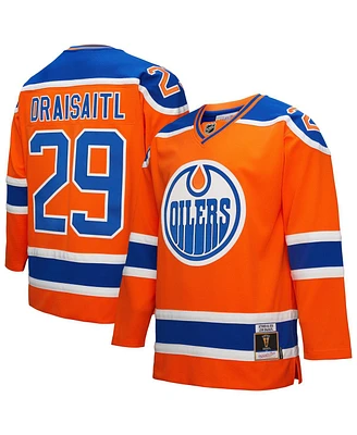 Mitchell & Ness Men's Leon Draisaitl Orange Edmonton Oilers Power Play Jersey