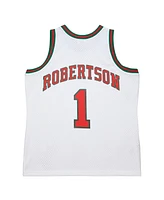 Mitchell & Ness Men's Oscar Robertson White Milwaukee Bucks 1971-72 Swingman Jersey